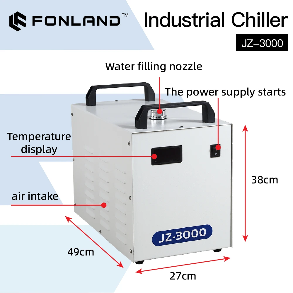 FONLAND JZ-3000 DG110V AG220V  - огляд і ціна Laser Industrial Chiller