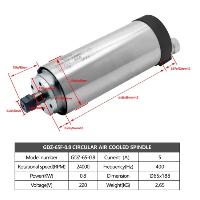 24000RPM Round Water‑Cooled Sp - огляд і ціна Cnc Spindle Motor